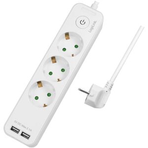 LogiLink Grenuttag 3-vägs + 2st USB m b