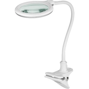 Goobay LED-luplampe med klemme, 6 W, hvid 480 lm, 100 mm glaslinse, 1,75x forstørrelse, 3 dioptrier