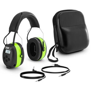 MSW Høreværn med Bluetooth - mikrofon - LCD-skærm - genopladeligt batteri - grøn