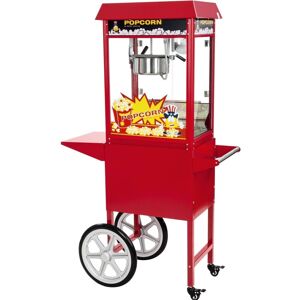 Royal Catering Popcornmaskine med vogn - rød