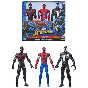 3-pack Spider-Man Spider-Man, Venom & Miles Morales Titan Hero Series-figurer