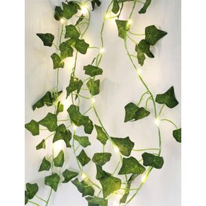 High Discount Kunstige planter led lyskæde 2m slynge plante Green Leaf hjem bryllup udendørs vedbend vin fe lys dekoration lampe gör det selv hængende