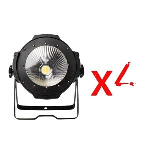 SupplySwap LED Par Lys, 200W COB, Varm Hvid & Kold Hvid, kun 4 stk lys, EU-stik