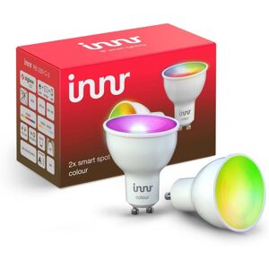 Innr GU10 LED Light Color, Fungerer med Philips Hue*, Alexa & Hey Google (hub påkrævet), RGBW, dæmpbar, op til 16 millioner farver, 2-Pack RS 230 C-2