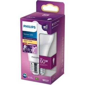 Philips LED E27 Normal 60W Rörelsesens