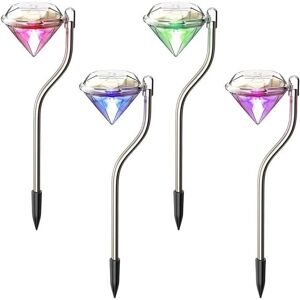 kayashopping 4-pak Solar Diamond Stake Lights