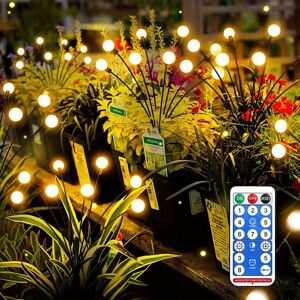 INF Solar Powered Firefly Lights 10 LED'er 4-Pak Varm hvid