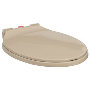 vidaXL soft close toiletsæde quick release oval beige