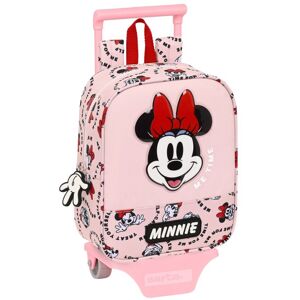 Disney Skolerygsæk med Hjul Minnie Mouse Me time Pink 22 x 27 x 10 cm