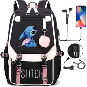 BayOne Stitch Backpack Kids School Bag med USB Socket