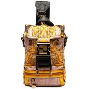 Pre-owned Versace x Versace Mini Fendiness Convertible Backpack Pink