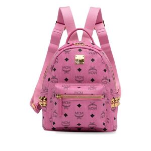Pre-owned MCM Mini Visetos Stark Backpack Pink