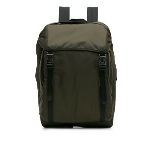 Pre-owned Prada Tessuto Re-Nylon Montagna Backpack Green