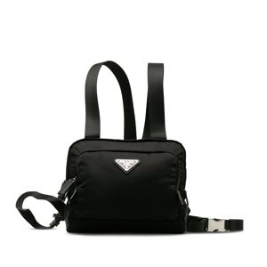 Pre-owned Prada Tessuto Montagna Harness Backpack Black