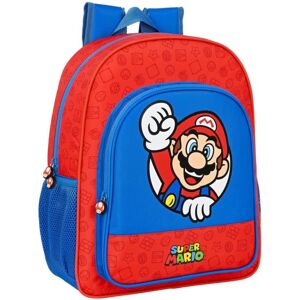 School Bag Super Mario Blue Red 32 X 38 X 12 cm