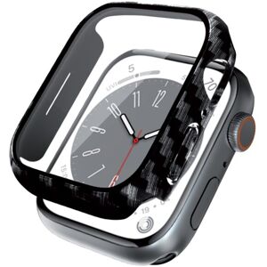 Pricenet Crong Hybrid Watch Case - Etui med glas til Apple Watch 45 mm (Carbon)