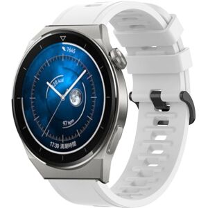 My Store For Huawei Watch GT3 Pro 43mm 20mm Solid Color Soft Silicone Watch Band(White)