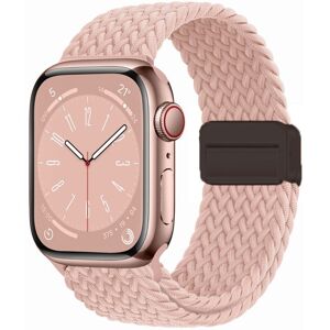 My Store For Apple Watch Series 3 38mm Nylon Woven Magnetic Fold Buckle Watch Band(Milk Tea Color)