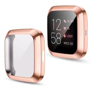 Shoppo Marte For Fitbit versa 2 Plating TPU All-inclusive Protective Shell(Rose gold)