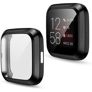 Shoppo Marte For Fitbit versa 2 Plating TPU All-inclusive Protective Shell(Black)