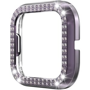 Shoppo Marte For Fitbit versa 2 PC Double-row Diamond-encrusted Protective Shell(Gun color)