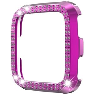 Shoppo Marte For Fitbit versa / versa lite PC Double-Row Diamond-Encrusted Protective Shell(Purple)