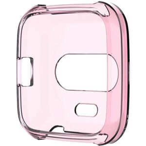 Shoppo Marte For Fitbit Versa Lite Smart Watch Silicone Protective Case(Transparent Pink)