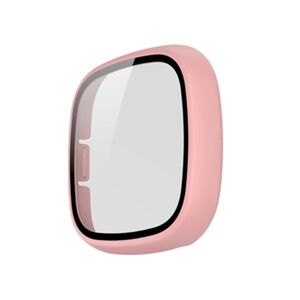 Shoppo Marte For Fitbit Versa 3 / Fitbit Sense Frosted PC +Tempered Glass Watch Case(Pink)