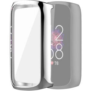 Shoppo Marte For Fitbit Luxe Full Coverage TPU Electroplating Protective Case Cover(Silver)