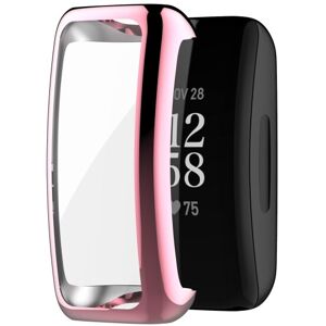 Shoppo Marte For Fitbit Inspire3 Full Coverage TPU Electroplating Watch Protective Case(Pink)