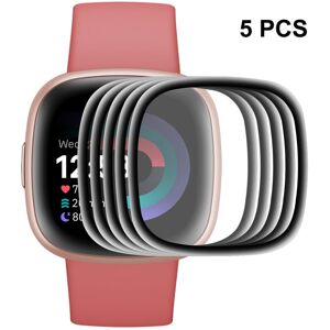 5 PCS For Fitbit Versa 4 / Sense 2 ENKAY 3D Full Coverage Soft PC Edge + PMMA HD Screen Protector Film