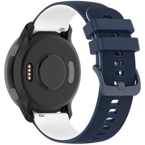 Generic Huawei Watch GT Runner / Watch Buds / Watch 3 Pro dual color silicone watch strap - Navy Blue / White