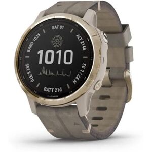 Garmin fenix 6S Pro Solar smartwatch, Gold/Shale Grey