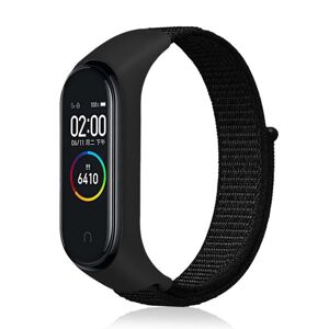 CaseOnline Nylon armbånd Xiaomi Mi Band 3/4 - Mørk sort