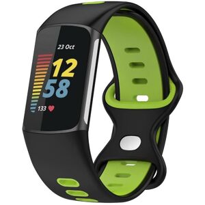 CaseOnline Twin Sport Armband Fitbit Charge 5 - Sort/lime