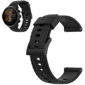 Generic 24mm silicone watch strap for Suunto device - Black