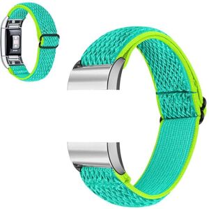 Generic Fitbit Charge 2 nylon elastic watch strap - Yellow / Green