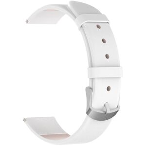 Generic 20mm Huawei Watch GT 3 (42mm) / GT2 42mm leather watch strap - White