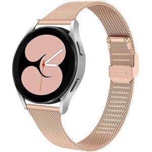 Generic 20mm stainless steel milanese watch strap for Samsung Galaxy Watch 4 - Rose Gold