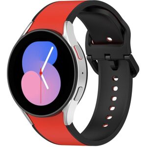 Generic Samsung Galaxy Watch 5 / 4 / 3 dual color silicone watch strap - Red / Black