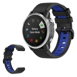 Generic Garmin Fenix 6S / 5S bi-color silicone watch band - Black / Blue
