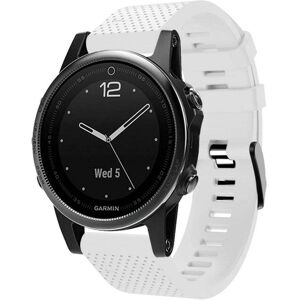 Generic Garmin Fenix 5S Plus Stilfuldt silikone Urrem - Hvid