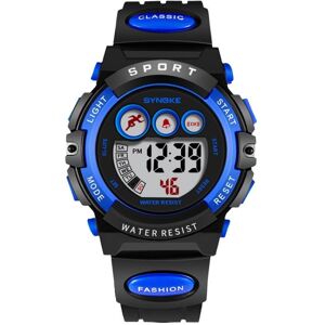 SYNOKE 9802 Children Sports Waterproof Digital Watch(Black Blue)