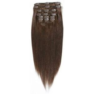 Fashiongirl Remy Clip-on Extensions #4 Chokoladebrun 50 cm