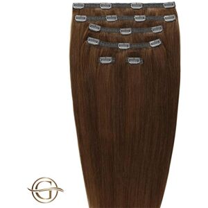 Gold24 Clip-on Hair Extensions #6 Lysbrun 50cm - 7 dele