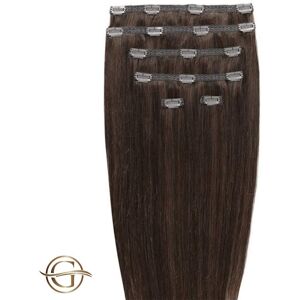 GOLD24 Clip-on Hair Extensions #4 Brun 50 cm - 7 dele