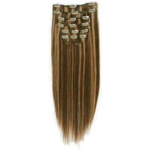 Fashiongirl Remy Clip-on Extensions #4/27 Mørk / Mediumblond Mix 40 cm