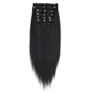 Fashiongirl Remy Clip-on Extensions #1 Sort 50 cm