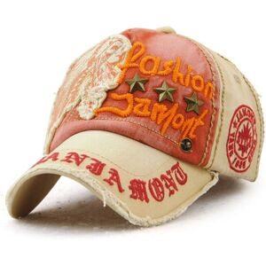 My Store Jamont 9909 Sun Hat Star Shape Rivet Casual Letters Baseball Cap Outdoor Peaked Cap, Size:One Size(Khaki)