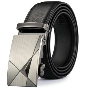 shopnbutik Men Automatic Buckle Belt Leather Waistband Business Style Trouser Belt Model 3